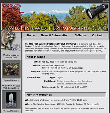 Home page for MHWPC